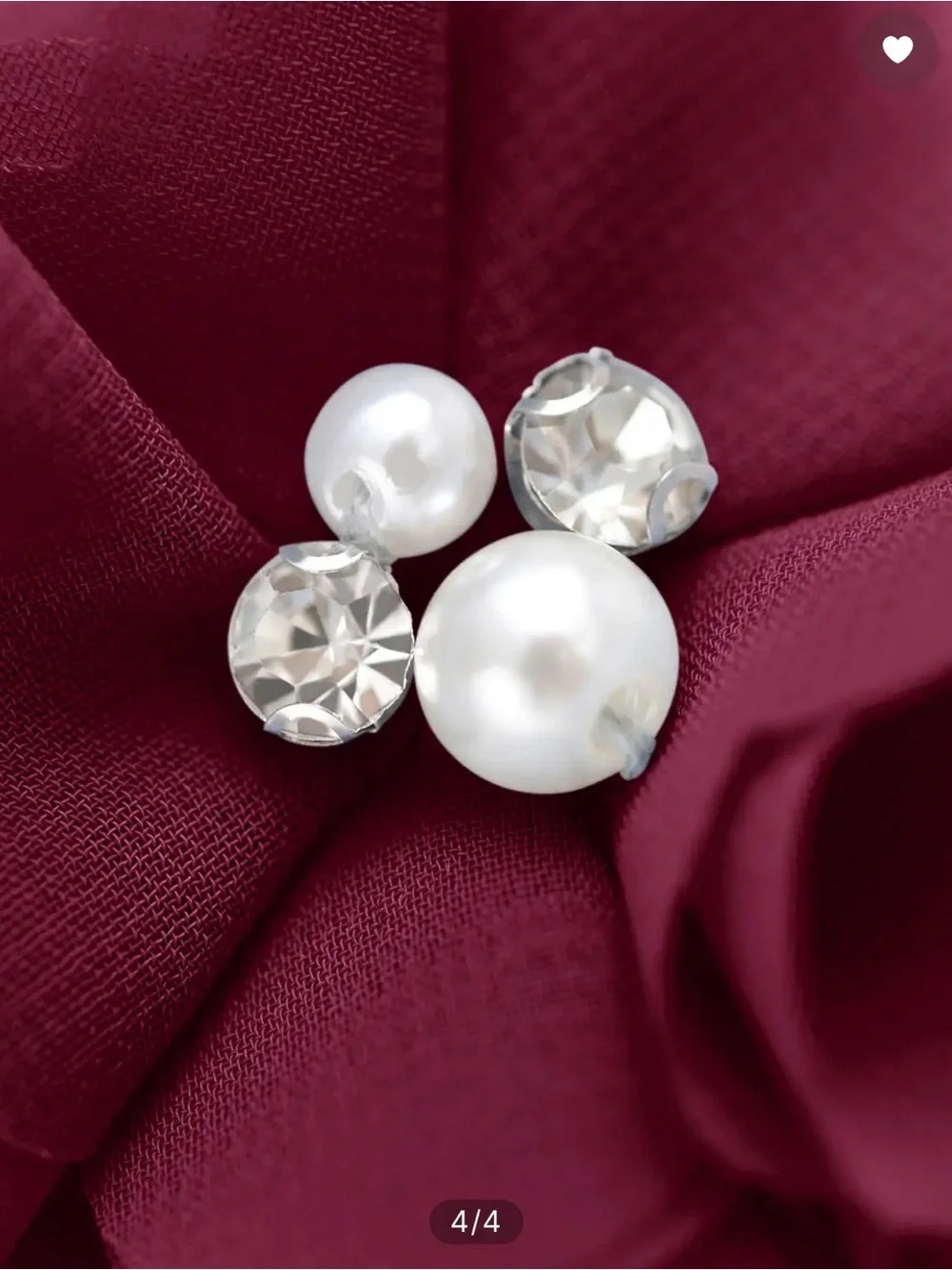 Azazie Four-Piece Matching Color Chiffon Hair Clip Set Mulberry